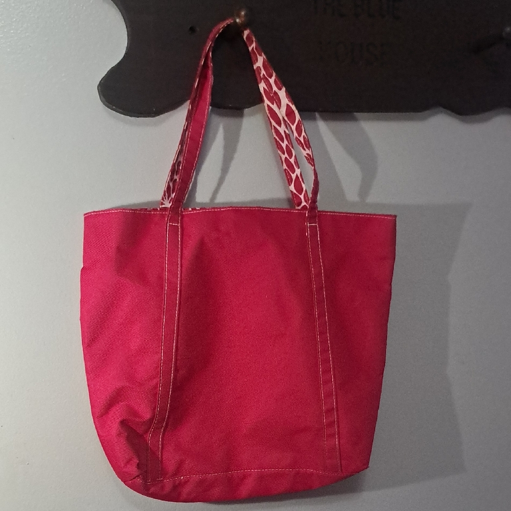Clinique Pink Stylish Red Tote Bag